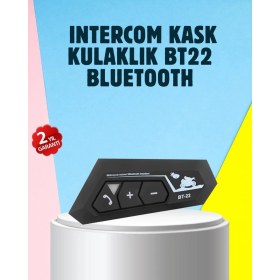 Resim Kont BT22 Motosiklet Kask Içi Bluetooth Kulaklık Interkom Destekli 