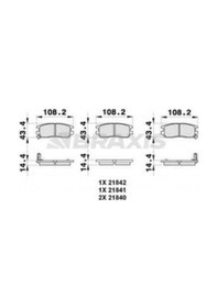 Resim Mitsubıshı Arka Fren Balatası Pajero 2.4 2.5 Tdi 2.8d 90 00 Fisli - Braxıs Ab0295 