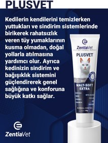 Resim zentiavet Plusvet Premium Kedi Maltı Tüy Yumağı Önleyici Ve Kusma Engelleyici Sindirim Düzenleyici Macun 100gr 