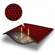 Resim Elekli Büyük Boy Kedi Tuvalet Önü Paspası 60 x 80 Cm (Kırmızı) 