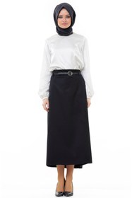Resim SORALLİNE Kadın Kalem Etek 90 cm 770 Lacivert 