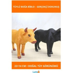 Resim Tüylü Boğa Biblosu 22x14 Cm Dekoratif Figür 1 Adet 