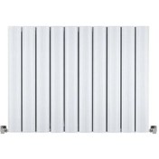 Resim 600mm x 795mm Yüksek Isı Kapasiteli Dekoratif Amber Yatay Beyaz Alüminyum Radyatör 