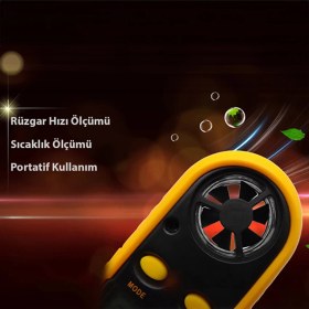 Resim Sevgift Smart Sensor AR 816 Rüzgar Hızı ve Sıcaklık Ölçer Anemometre 