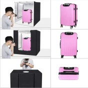 Resim Shopfast Fotoğraf Stüdyosu Profesyonel Çadır Kiti LED Işıklı 80X80 cm Taşıma Çantalı Ürün Fotoğraf Çekim Çadırı Pratik Katlanabilir Aydınlatma Çadırı 