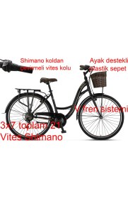 Resim Ümit Alanya 28 Inch 45 cm kadro 21 Vites Kadın Şehir Bisikleti 2810 ( 160 cm üstü) 