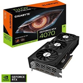 Resim Gigabyte GeForce RTX 4070 Windforce OC GV-N4070WF3OC-12GD 12 GB GDDR6X 192 Bit DX12 DLSS 3 Gaming Ekran Kartı 