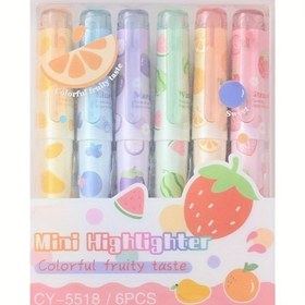 Resim Göz Alıcı Meyve Şeklinde Aydınlatıcı Set - Nazik Göz Koruma için Süper Yumuşak Uçlu 6 Renkli Marker - Okula Dönüş, Kawaii Kırtasiye Severler & Yaratıcı Yazma İhtiyaçları İçin Mükemmel 