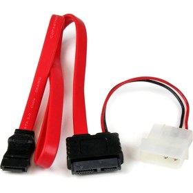 Resim Mini Sata Slimline Sata 6+7 13 Pin To Sata 4 Pin Molex Power Kablo 50CM 