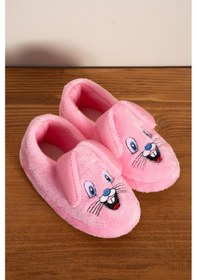 Resim Albishoes Kız Çocuk Panduf Ev Patiği Pamuk Astarlı Tavşan Figür 001 