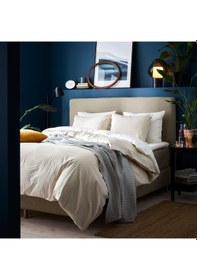 Resim Çift Kişilik Nevresim Seti, Açık Bej, 240x220/50x60 Cm Mint 