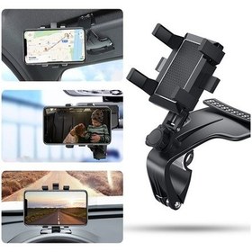 Resim Besthome1 360 Derecelik Araç İçi Telefon Tutucu: Navigasyon İçin Baş Eğmeden, Tek Elle Kullanılabilir, Sabit Tutuş, Gizlenebili Siyah 