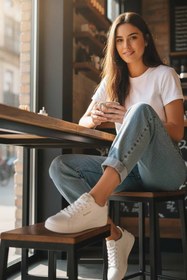 Resim Reebok Kadın Beyaz Snekars Ayakkabı Beyaz RB900-4 