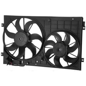 Resim 416800-cıft Fan Motoru + Davlumbaz Komple 360/295 300+200 Caddy Iv 1k0121205ab 