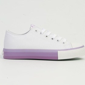 Resim Benetton İthal Beyaz Lila Kadın Spor Ayakkabı Bnı-10031 001 | Orjinal 