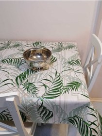 Resim Elyaflı Pvc Muşamba - Desenli Silinebilir Masa Örtüsü 02mrl204a Yeşil 