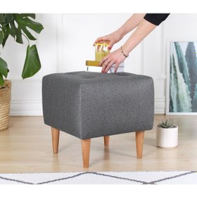 Resim Lorencehome Tomp Puf - Gri / Lorence Home 