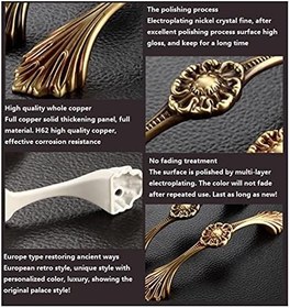 Resim Bakır sap, Avrupa ve Amerikan sade şarap dolabı kitaplık çekmecesi elbise dolabı kapı kolu beyaz -96 mm delik mesafesi 