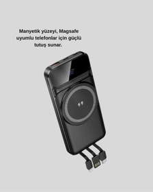 Resim 10000 Mah Kablosuz Hızlı Şarj Destekli Powerbank 15w, Pd20w, Type-c Girişli Diğer 