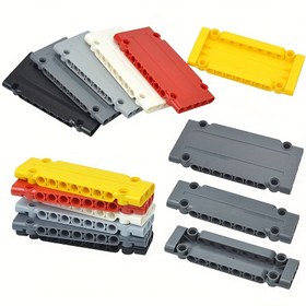 Resim 4 Adet Yüksek Teknoloji Yapı Blokları 64782 Parçalar Panel Plakası 5x11x1 Delikli Teknik MOC Modüler Oyuncak Seti 