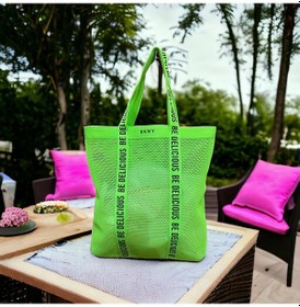 Resim Dkn-donna Karan Fileli-plaj-çantası-genişlik-42-derinlik-43-cm Büyük Boy Vintage Diğer 