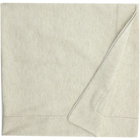 Resim Orta Bej Ajurlu Keten Karışımlı Masa Örtüsü (8-10 Kişilik) Büyük Boy / Sorfa Sunum 