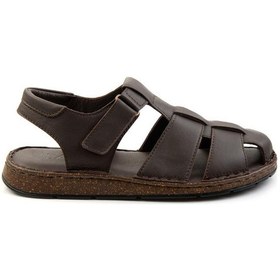 Resim Bambi Kahve Leather Erkek Sandalet E05433011043 Kahve 