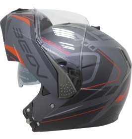 Resim Kaly Beon Çene Açılır B 700 Air Tek Vizörlü Motosiklet Kaskı Gri Kırmızı 