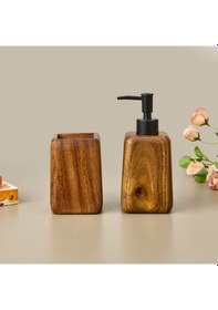 Resim Bath Jardim 2'li Banyo Sıvı Sabunluk Seti - Kahverengi Çok renkli 