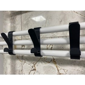 Resim Banyo & Mutfak Büyük Boy Havlupan Askısı 3 Lü Siyah Siyah 