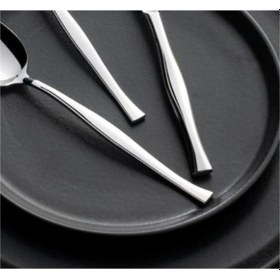 Resim Nehir Zarif Sade 89 Parça Karton Kutulu Çatal Kaşık Bıçak Takımı Gümüş 