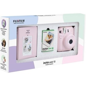 Resim Fujifilm Instax Mini 12 Fotoğraf Makinesi + 10'lu Film + Pvc Albüm Bundle Box 