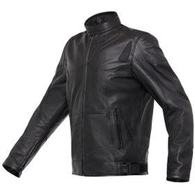 Resim Korumalı Deri Motosiklet Montu 