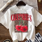 Resim Kadınlar için beyaz, kısa kollu, yuvarlak yaka, polyester, tüm mevsimler için, yastık yok, örgü kumaş, 180g/m², rahat giyim | Canlı baskı | Rahat fit 