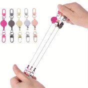 Resim Anti-hırsızlık Metal Kolay Çekme Tokalı Geri Çekilebilir Anahtarlık Elastik Anahtar Zinciri Spor Tarzı Geri Çekilebilir Anahtar Halkası Hemşire Parçaları 