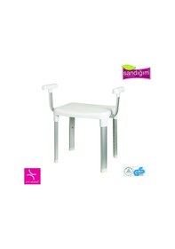 Resim Primanova Cappadocia Kollu Banyo Sandalyesi Kv-24 Beyaz 