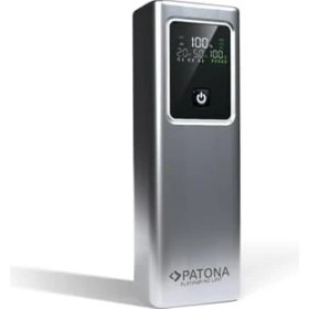 Resim Patona 4237 Platinum 100W Powerbank, 20000MAH Taşınabilir Şarj Cihazı, Pd3.0 Hızlı Şarj, 2 Usb-C ve 1 Usb-A Portlu, LCD Ekranlı 