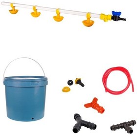 Resim TavPet Nipel Civciv Suluğu 20 Lt Depolu Küçük Yaylı Çanaklı (Set/29) 