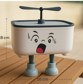 Resim Sevimli Fırfırlı Klik Kapaklı Çöp Kovası Stickerlı 1,8 Litre Beyaz 