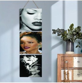 Resim Ahşap Katlanabilir 3lü Tablo - Tbl0024 