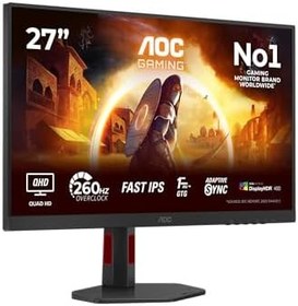 Resim AOC 27" Q27G4ZR 0.3ms 260Hz HDMI,DisplayPort Fast IPS 2K Gaming Monitör 
