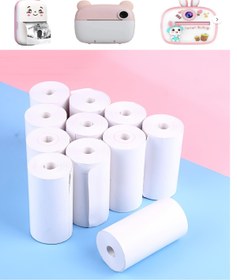 Resim JW JACK WAYNE 10 Adet Mini Yazıcı Kâğıdı Termal Rulo - Beyaz Mini Yazıcı Rulosu 56mm Yapışkansız Kâğıt 