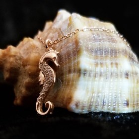 Resim Kadın Deniz Atı 925 Ayar Gümüş Kolye 