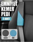 Resim Wimbledon ComfortDrive Emniyet Kemer Pedi Seti - Boyun ve Omuz Koruyucu Kemer Pedi 2'li Paket Siyah Turkuaz 