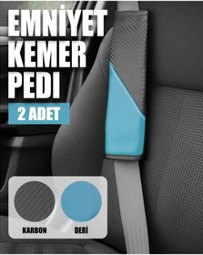 Resim Wimbledon ComfortDrive Emniyet Kemer Pedi Seti - Boyun ve Omuz Koruyucu Kemer Pedi 2'li Paket Siyah Turkuaz 