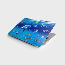 Resim Laptop Sticker Bilgisayar Notebook Pc Kaplama Etiketi Sualtı Dünyası Yunus 