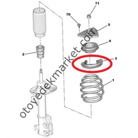 Resim Citroen Ami (2021-2024) Ön Süspansiyon Yayı Alt Tabanı 