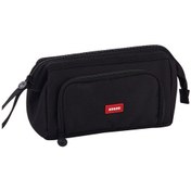 Resim Neevoyu Siyah Gemi Şekilli Pencereli 279 Model Çift Katlı Kumaş Kalem Kutusu - Öğrencilere İdeal, Hafif Ve Dayanıklı, Dış Etkinliklerde Kullanım İçin Uygun Siyah 