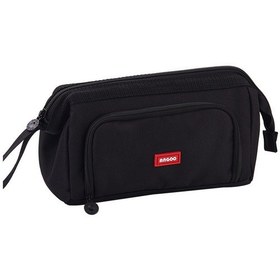 Resim Neevoyu Siyah Gemi Şekilli Pencereli 279 Model Çift Katlı Kumaş Kalem Kutusu - Öğrencilere İdeal, Hafif Ve Dayanıklı, Dış Etkinliklerde Kullanım İçin Uygun Siyah 