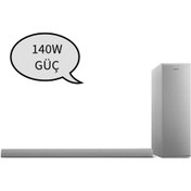 Resim Philips Ultra Premium Kablosuz Subwoofer'lı Soundbar 2.1 140W Güç 